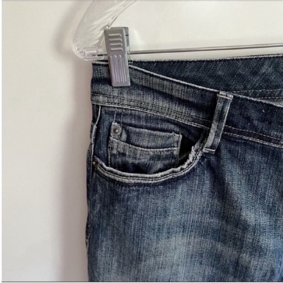 White House Black Market Blanc jeans blue bootcut floral fading - Picture 3 of 8